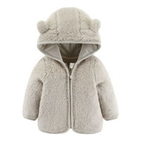 Djevojke dječje dječake slatka fleece jakna medvjeda duks duks zip up meddyja nejasno toplog kaput za