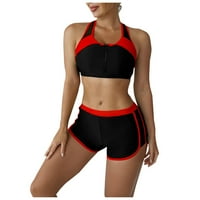 Sodopo Womens Sporty Summer Bathing Colock Block Plus size S kupava kostim 2 komada Atletski patentni