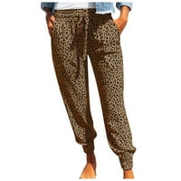 Žene Ležerne pantalone Ljetne leopardske hlače na dnu Atletski pantalone