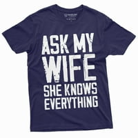 Muški smiješno pitaju moju ženu koju zna sve majicu