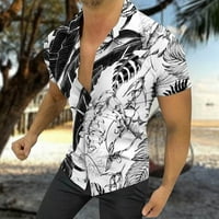 Ljetni trendi čišćenje muški košulja Muška havajska majica kratki rukav gumb Up uz plažu, unise casual