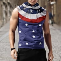 Američka zastava 4. srpnja Majica Love Majica Dan Neovisnoća Thirts Workout Hood tank Tereta Teretna