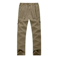 Modne muške casual hlače Labavi pamučni plus veličine džep čipkastim hlače elastične strugove pantalone