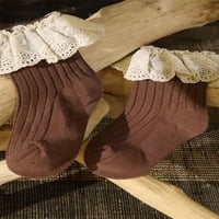 Lizxun Toddler rebrani par čarapa, laciranje rub elastične manžetne manžetne
