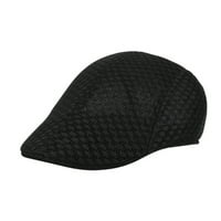Šeširi Muške prozračne mreže Newsboy Hats Casual Beret CAPS BK Black Jedna veličina Poliester