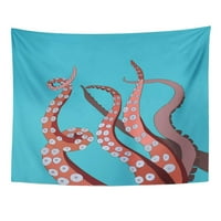 Plavi život Pet pipka od hobotnice More Wild Ocean Wall Art Viseći tapiserija Početna Dekor za dnevnu sobu spavaća soba spavaonica