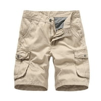 Muška modna casual Solid Color Multi džepni kopč za patent zatvarač Vanjske kratke hlače