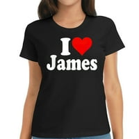 Ljubav James I Heart James Slatke vrhove za žene - Modni kratki rukav sa sopstvenom grafikom