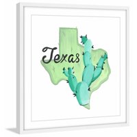 Zeleni texas uramljeni slikarski ispis
