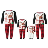 Uklapanje božićne porodice Pajamas Elk Print PJs Spavaće odjeće Pamučne jamstva za spavanje za djecu