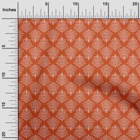 Onupoone baršunaste tkanine narančasto azijski cvjetni blok zanatske projekte Dekor tkanina štampan