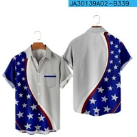 Lovskoo Patriotsko kratki rukav do majice za muškarce Američka zastava za četvrto jul i ljetna majica