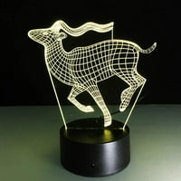 3D noćna lampica 3D jelena akrilna stola tablica Laser laserski graviranje LED 3D noćna lagana spavaća
