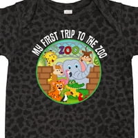 Inktastic 1. izlet u zoo životinje Outfit poklon dječji dječak ili dječji dječji bodysuit