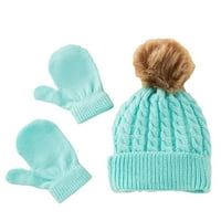 Umitay Toddler baby pletene rukavice zimske tople kape sa rukavicama petlje
