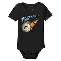 Dojenčad sitni otvor Black Miami Marlins Fastball Bodysuit