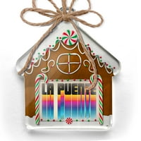 Ornament tiskani jedno strani retro citese Države države La Puente Christmas Neonblond