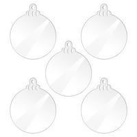 Rdeuod Božićna snježna zvijezda s rupom prazan prozirni akrilni ukrasi za ruke za Božić, transparentno