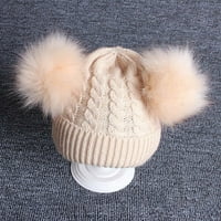 Vučen čuvajte kaput set bebe Hemming zimske vune toplo + šal pletenje dječje kape hiarball dječji šeširni