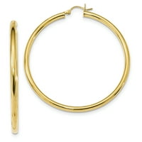 Sterling srebrni zlatni ton 3x obruč naušnice uši obruči se postavljaju okrugli klasični fini nakit