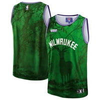 Unise NBA i Kidsuper Studios fanatics Green Milwaukee Bucks Hometown Jersey