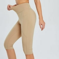 Frehsky Yoga Hlače Žene stručne hlače Trening visoke kontrole Trčanje Yoga Abdomencropped hlače Džepovi
