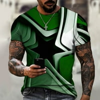 Muškarci 3D grafički print Camisetas Novelty Sport Teretana Fitness Muscle Top Tee T majice Green 3xl