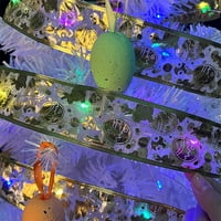 Ripbon božićna svjetla, božićna dekoracija, 16,4ft LED traka za Xmas Tree, užarena čipkasti luk DIY