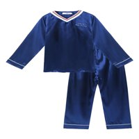 Iiniim Kids Big Girls Satin Silk Pijamas postavio je dugih rukava PJS Spavaća odjeća Ležerna kućna odjeća