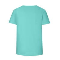 LHKED ženske košulje Plus size za žene na čišćenju Ženska modna rezana okrugla vrat Majica kratkih rukava