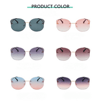 Trendy Retro poligonalni rezni rubni objektivi i djevojke bez okvirne naočale bez okvira UV zaštita
