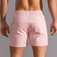 Muške kratke hlače Ležerne prilike elastične struke Torbe Gym Shorts Athletic Jogger Sportska odjeća s džepovima Pink L