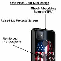 Ultra Slim PC-TPU telefonska futrola kompatibilna sa T-Mobile Revvl 5G - taljenje zastava lubanje