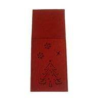 Crveni božićni pribor za kunis izdubljeni snježne pahuljice i božićnog drveća dizajnerski noževi vilice