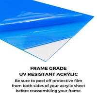 Frame Natural Brown Slikovni okvir - Moderni foto okvir uključuje UV akril Shatter Guard
