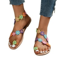 Sandale za žene modni proljetni i ljetni cvijet ravna prirodna lagana ležerna stil plaža cipele
