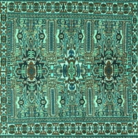 Ahgly Company Zatvoreni pravokutnik perzijski tirkizni plavi tradicionalni prostirke, 2 '5'