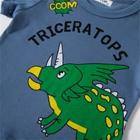 Dyfzdhu Toddler Kids Baby Boys Girls Ljetni crtani Dinosaur kratki rukav Crewneck T majice na vrhu Tee