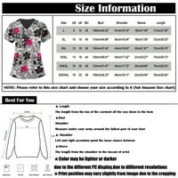 Ženski vrhovi Žene Ležerne prilike modni kratki rukav V-izrez Vrhovi radne uniforme crtane bluze za
