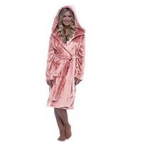Spavaća odjeća za žene zimski plišanje produženi šal za ogrtač kućna odjeća s dugim rukavima haljina