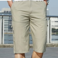 Ljetna štedna čišćenje teretnih hlača za muškarce Muške ljetne casual fitness bodybuilding Solid u džepu