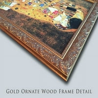 Ploča BlackBurnian Warbler Gold Ornate Wood Fram Canvas Umjetnost Johna Jamesa Audubon