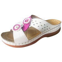 Qolati klina sandale za žene Ljeto Ležerne prilike uz pomoć hodajućih kapuljača Udobne cipele za plažu