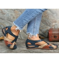Bellella ženske casual cipele ljetne kline sandale plaže Gladijator Sandal protiv klizanja Walking Blue