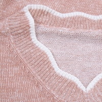 LowRofile pulover džemperi za žene plus veličine dugih rukava casual top modni tanak fit stripe v-izrez