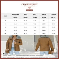 Chase Secret Women Winter Full Zip puffer jakna Ostali kaput ovratnik Okrug