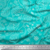 Soimoi pamučna voile tkanina blok paisley ispisana zanata tkanina od dvorišta široka