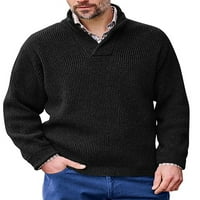 Leuncero muške obične zimske obloge Ležerne prilike pulover u boji V FHEL White XL