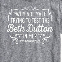 Yellowstone - pokušaj testiranja Beth Dutton - muške grafičke majice kratkih rukava
