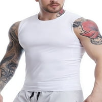 Seksi plesne muške kompresijske majice bez rukava na vrhu rastegnutih ljetnih casual tee teretana prsluk
